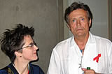 Olga Neuwirth und Jochen Kowalski bei der Welt Aids Konferenz Juli 2010 in Wien