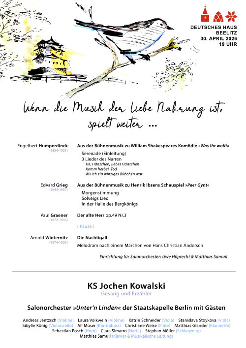 Deutsches Haus Beelitz - Programm